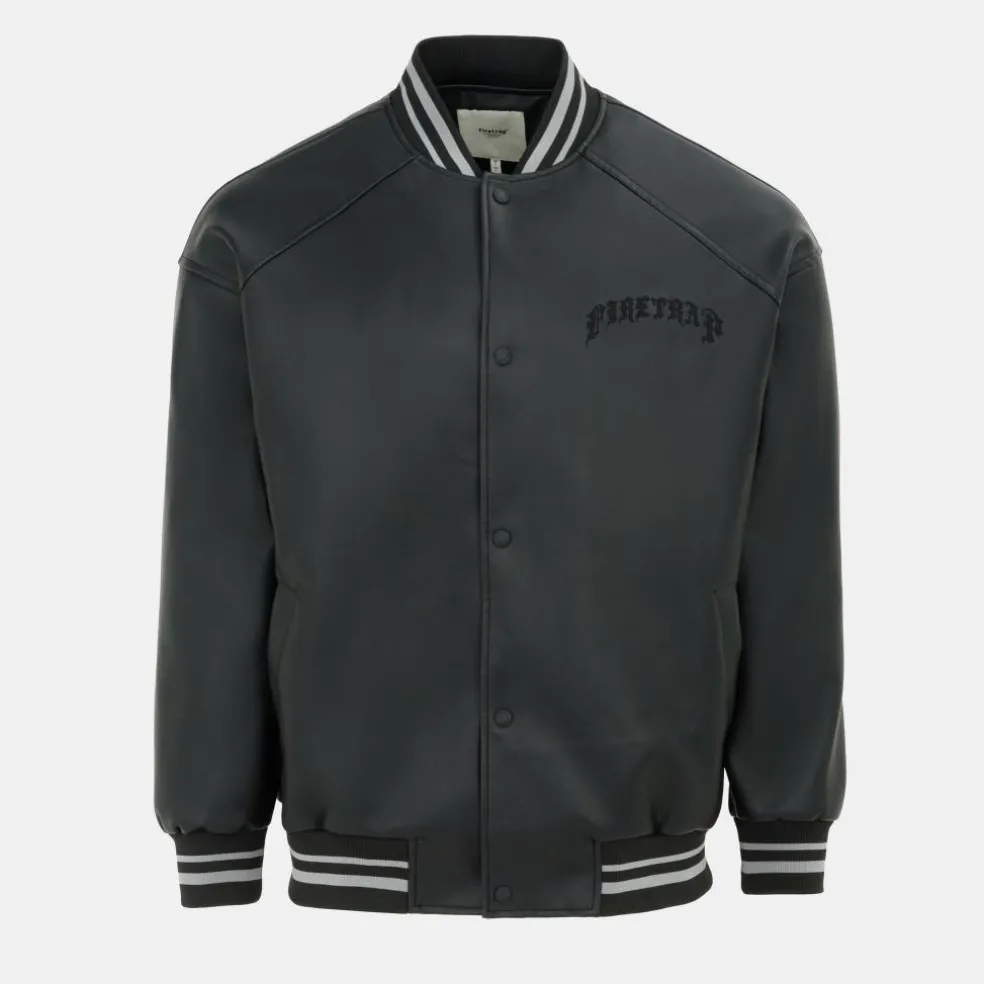 Baseball PU Jacket Mens