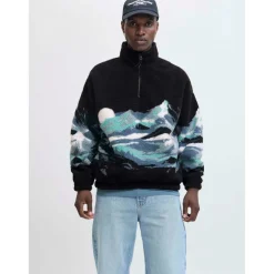 Bear Mountain Teddy Fleece Half Zip Top Mens