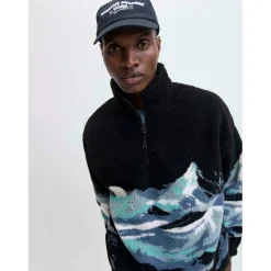 Bear Mountain Teddy Fleece Half Zip Top Mens