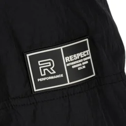 Boys quilted jacket with hood and zip pockets black