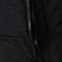 Boys quilted jacket with hood and zip pockets black
