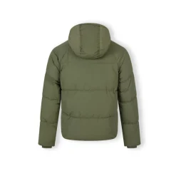 Boys quilted jacket with raglan sleeves khaki