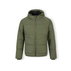Boys quilted jacket with raglan sleeves khaki