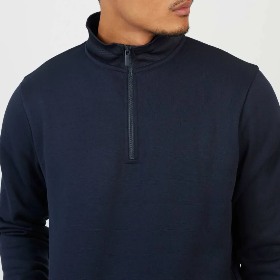 Charcoal Mens Funnel Neck Zip Sweatshirt