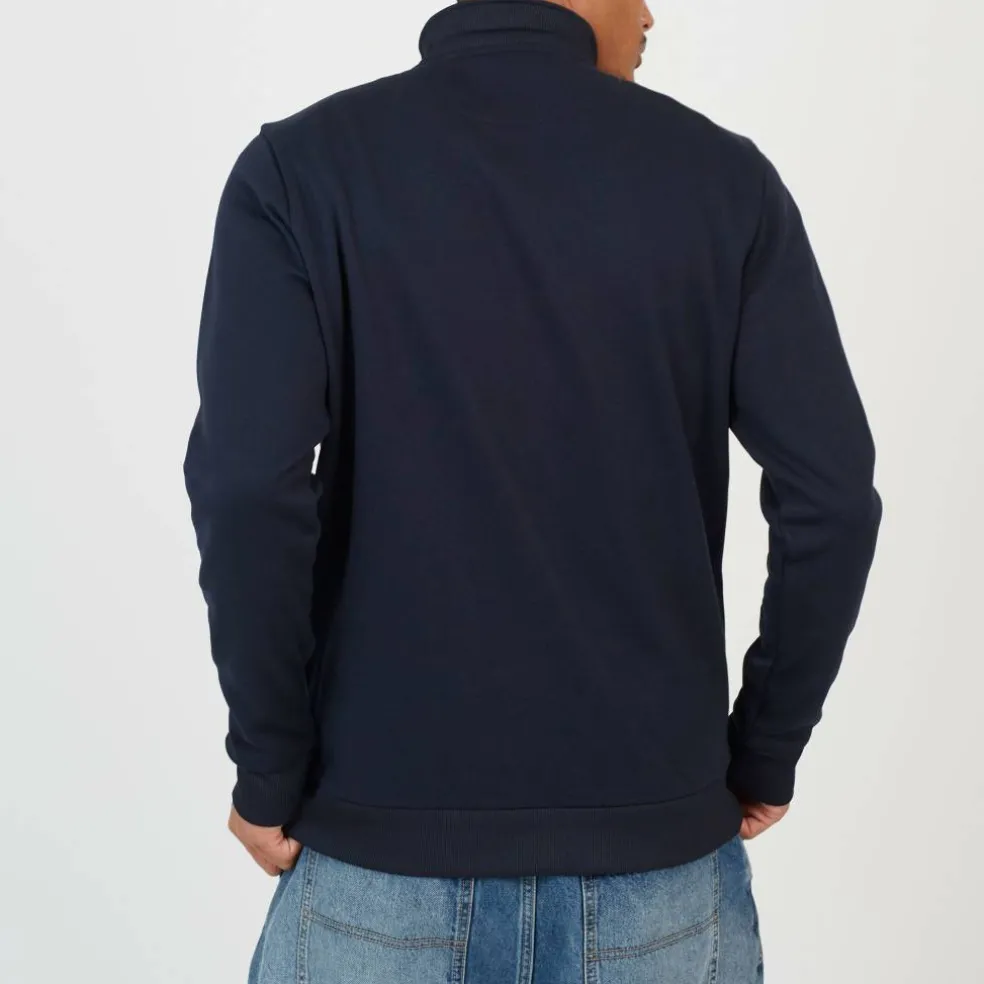Charcoal Mens Funnel Neck Zip Sweatshirt