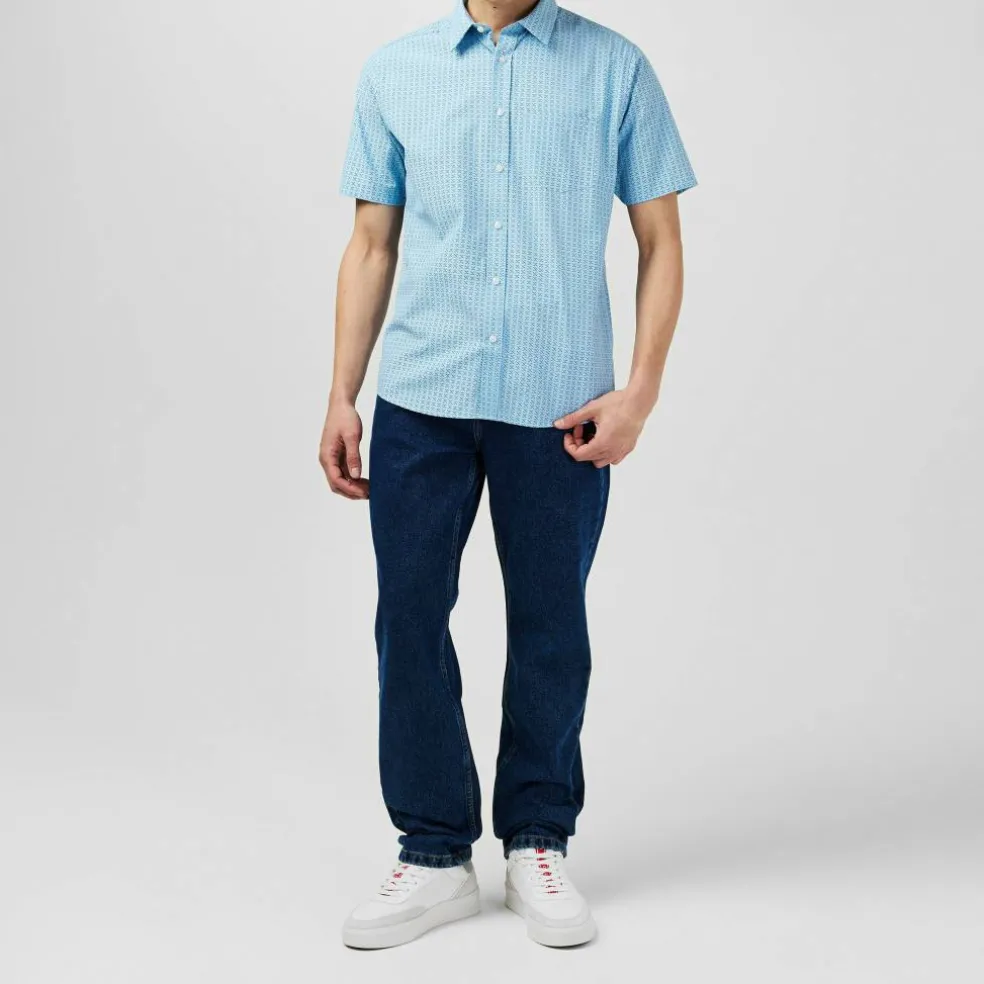 Classic Short Sleeve Poplin Shirt Mens