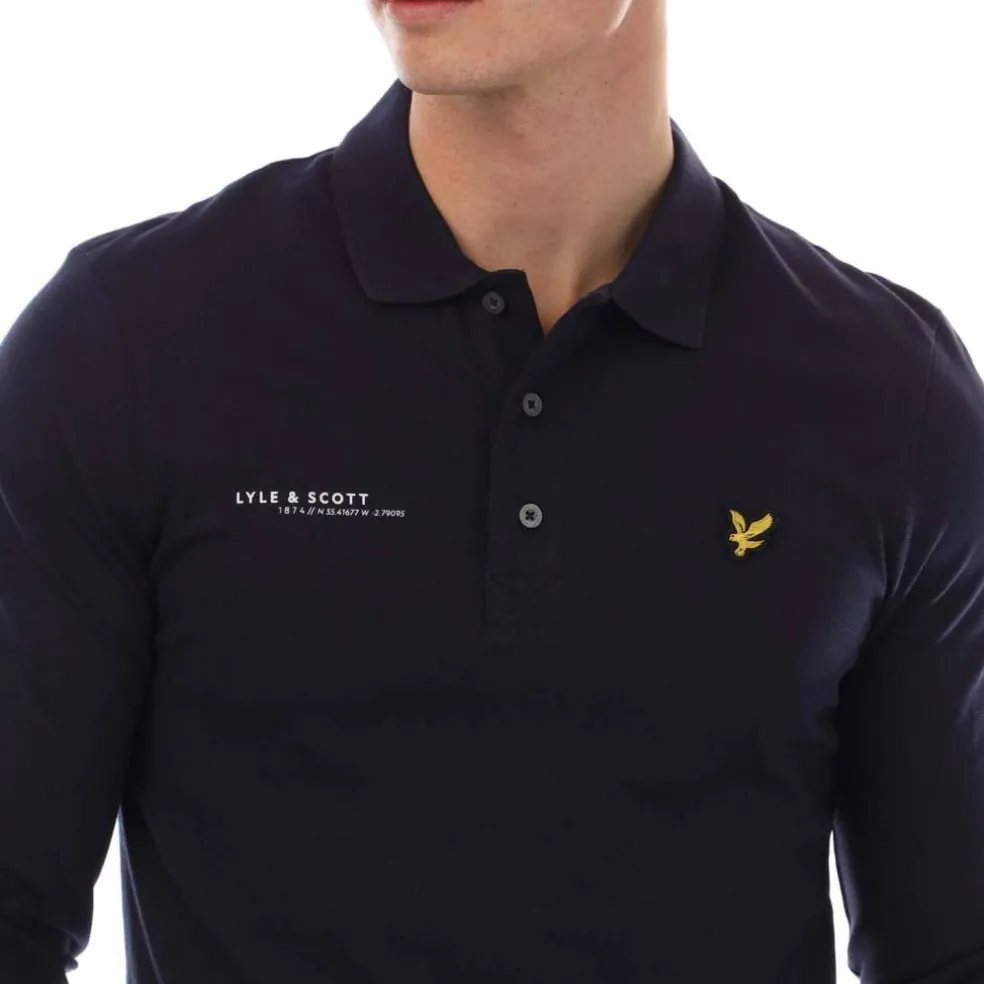 Co-Ordinate Print Long Sleeve Polo Shirt