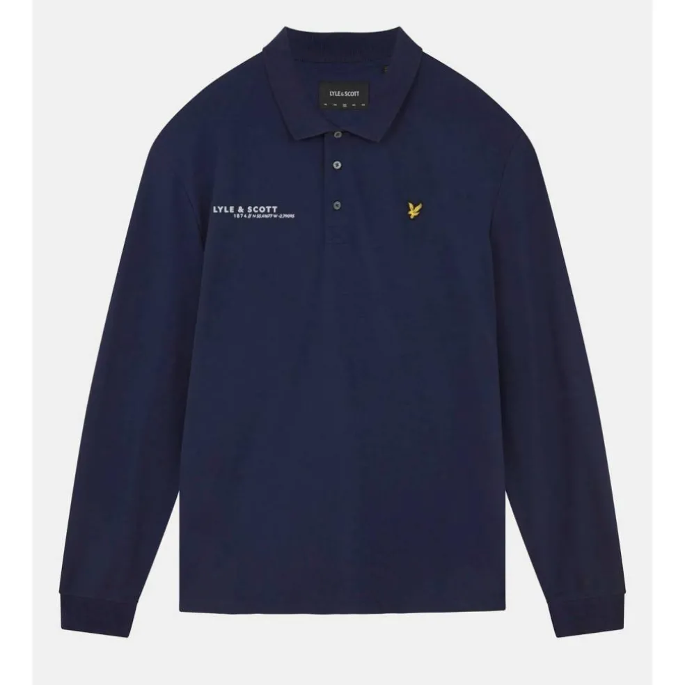 Co-Ordinate Print Long Sleeve Polo Shirt