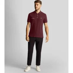 Co-Ordinate Print Plain Polo Shirt
