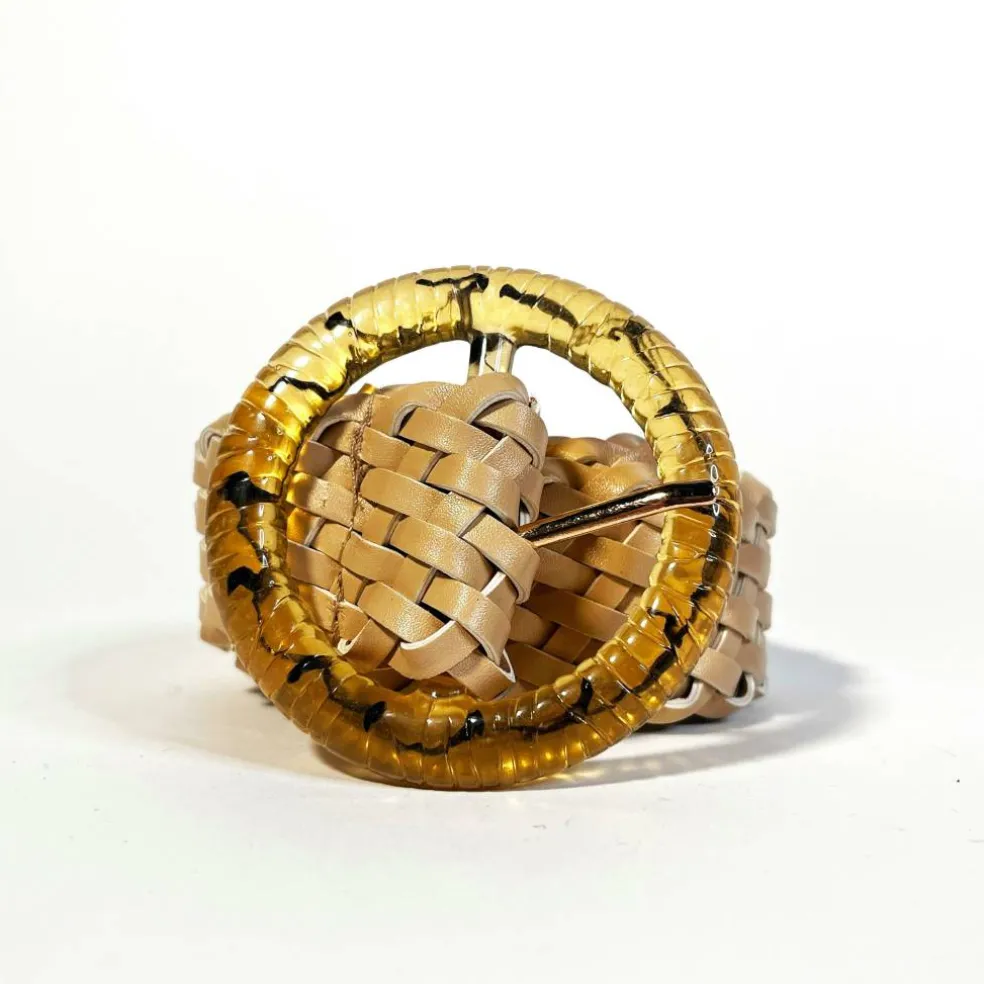 Cream Woven-Belt