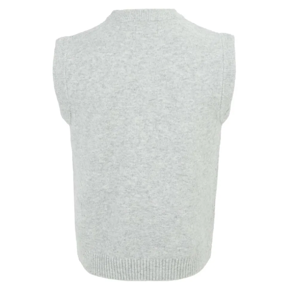 Crew Neck Sleeveless Sweater Vest Men