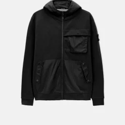 Daponte Overlay Zip Hoodie