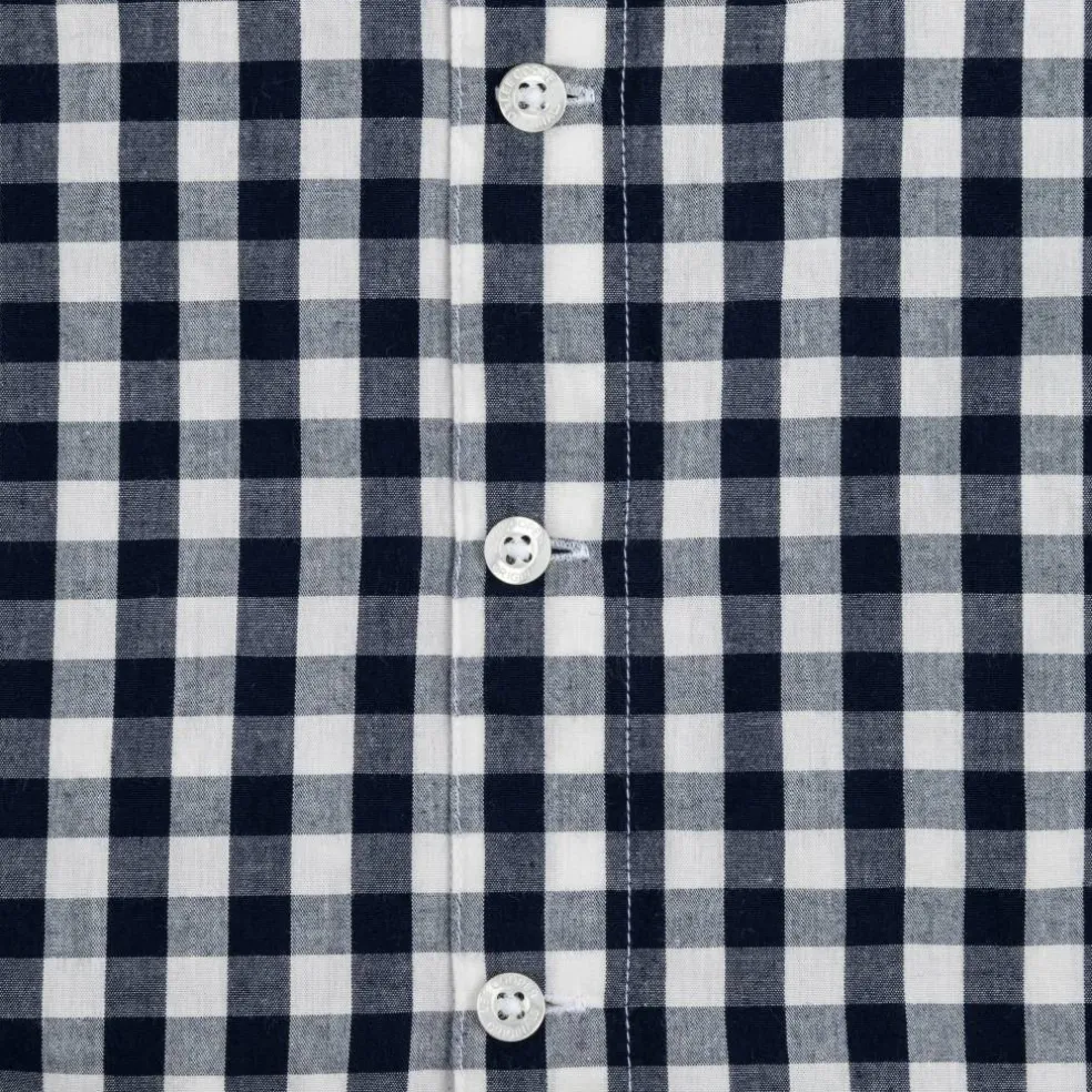 Gingham Check Short Sleeve Shirt Mens