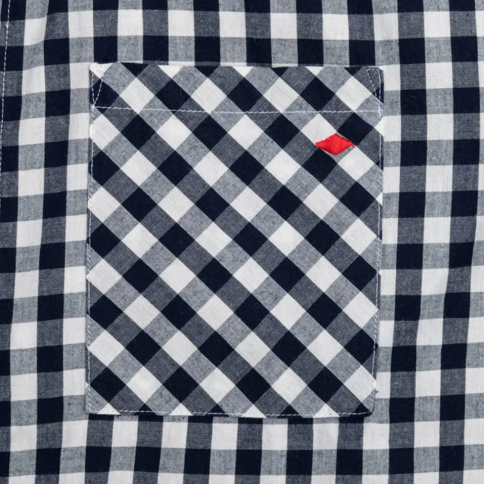 Gingham Check Short Sleeve Shirt Mens