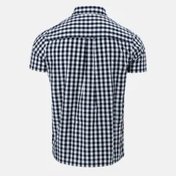 Gingham Check Short Sleeve Shirt Mens