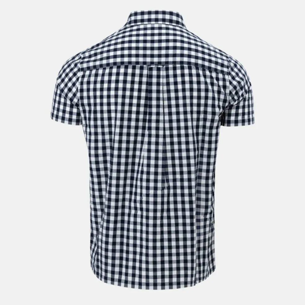 Gingham Check Short Sleeve Shirt Mens
