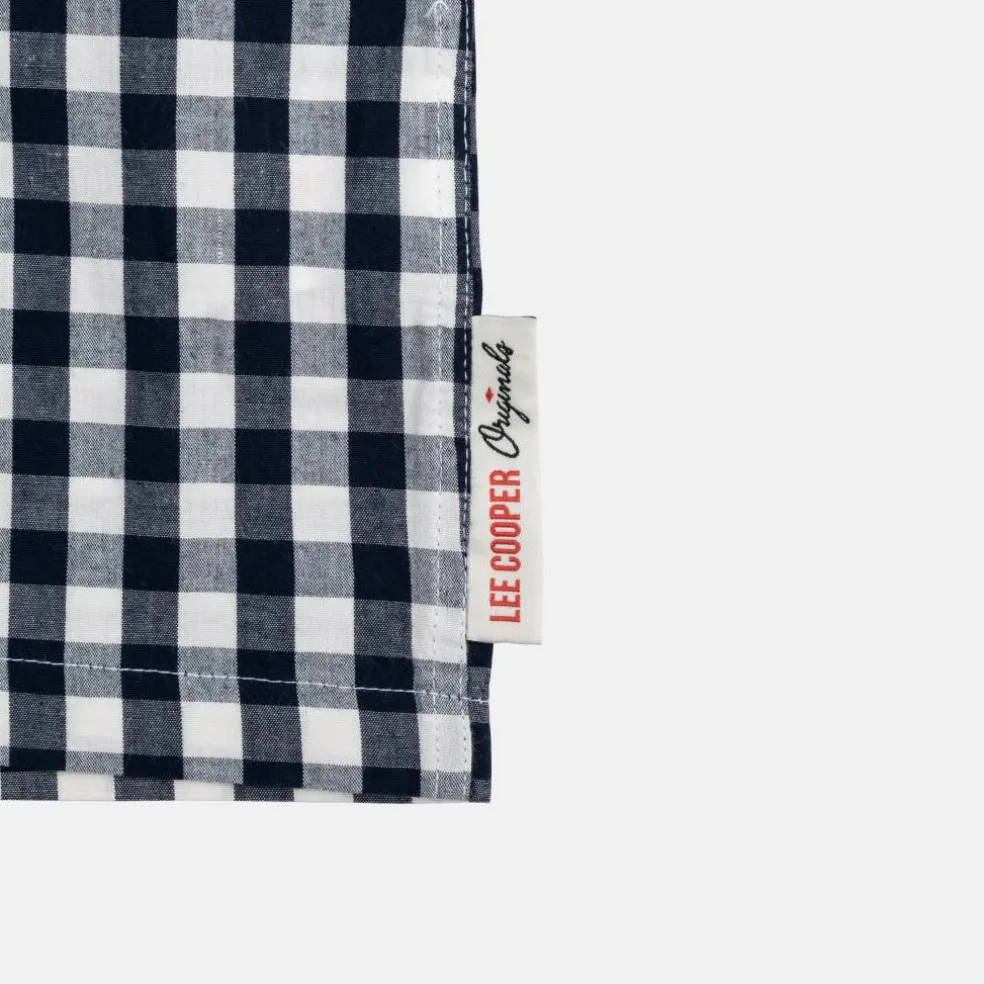 Gingham Check Short Sleeve Shirt Mens