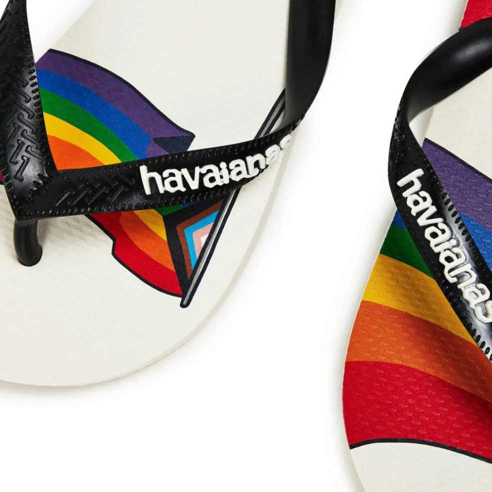 Hav. Top Pride White/Black 43/44 Flip Flops Unisex Adults