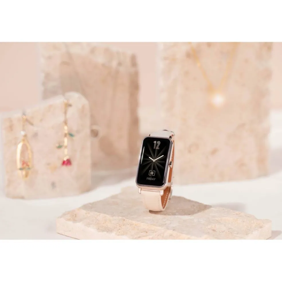 HUAWEI WATCH FIT mini GoldFrosty White Strap