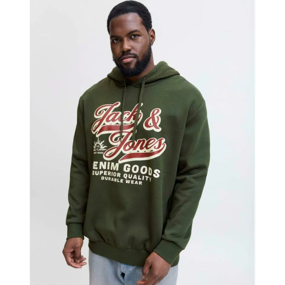 Jack 2 Colour Hoodie Mens Plus Size