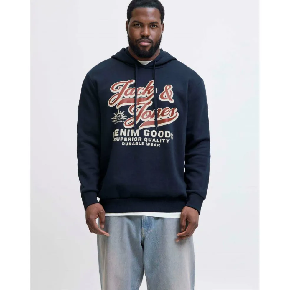 Jack 2 Colour Hoodie Mens Plus Size