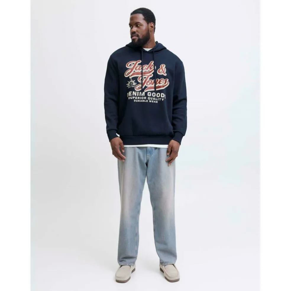 Jack 2 Colour Hoodie Mens Plus Size