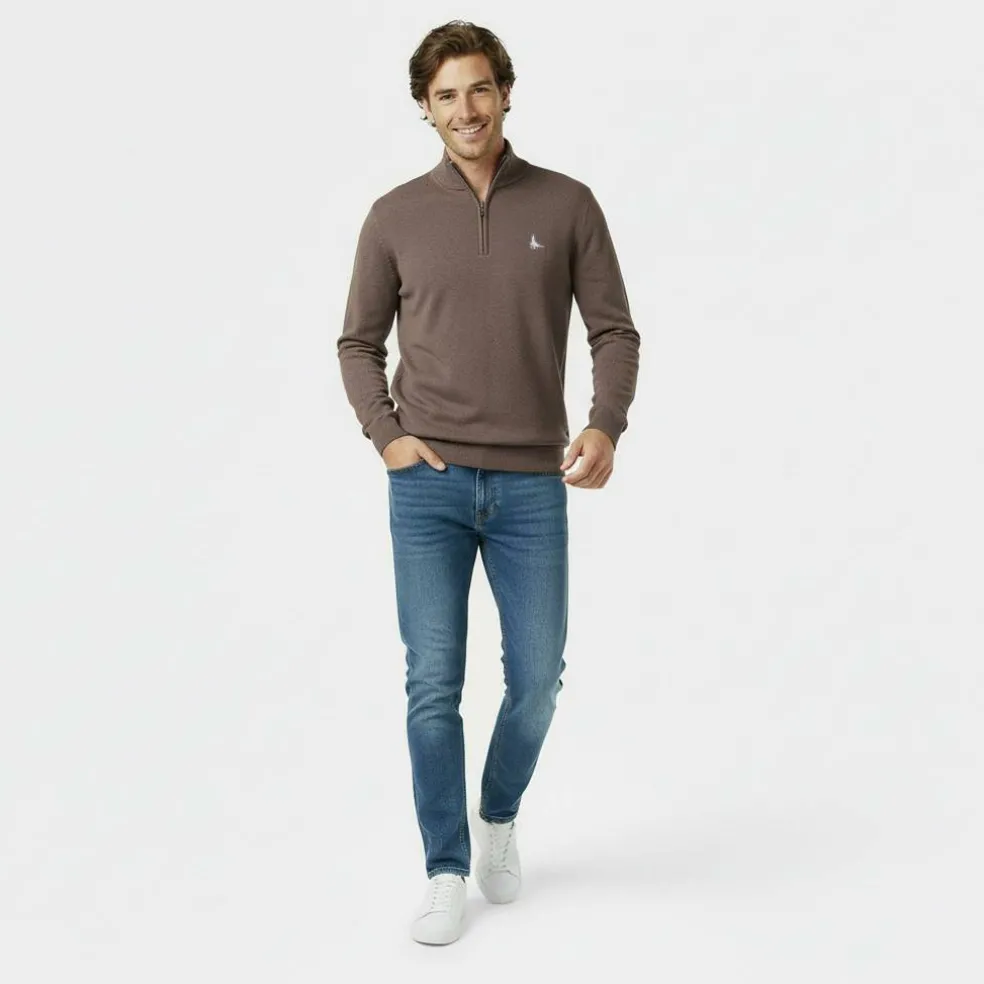 Jack Funnel Neck Half Zip Jumper Men