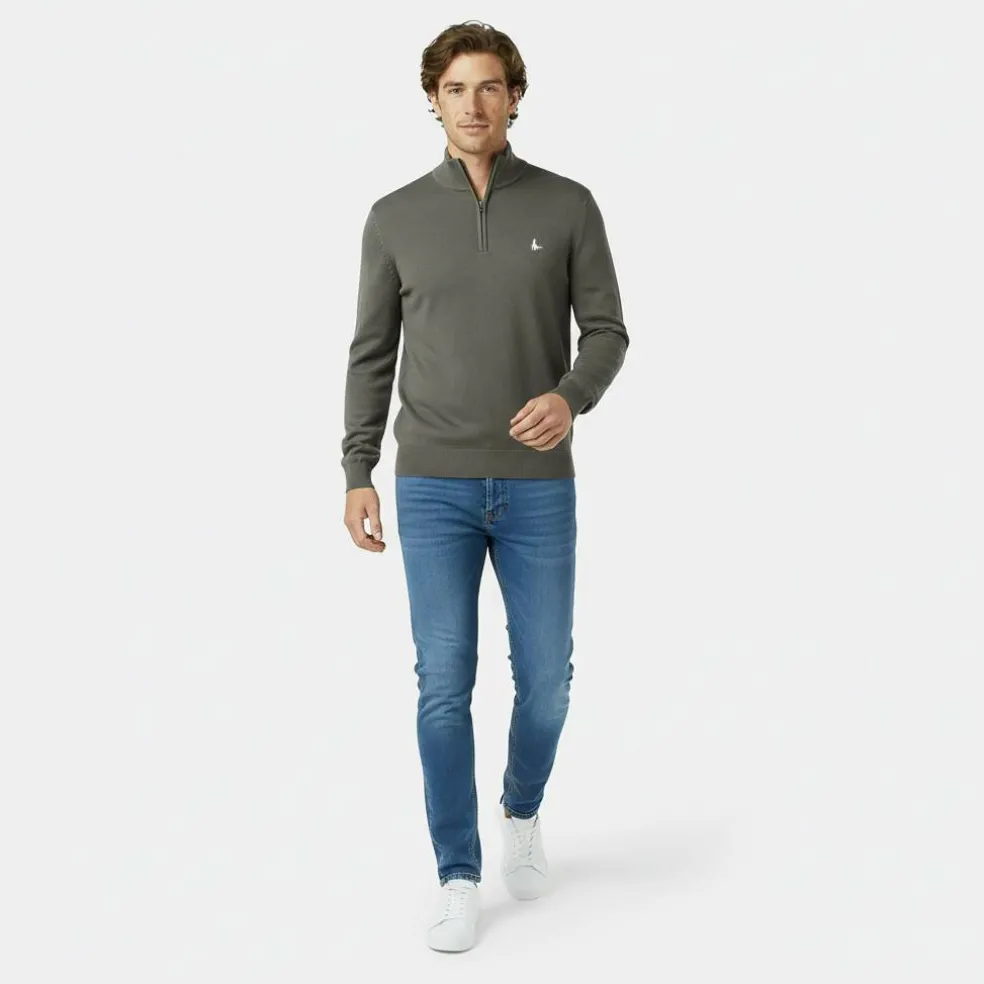 Jack Funnel Neck Half Zip Jumper Men