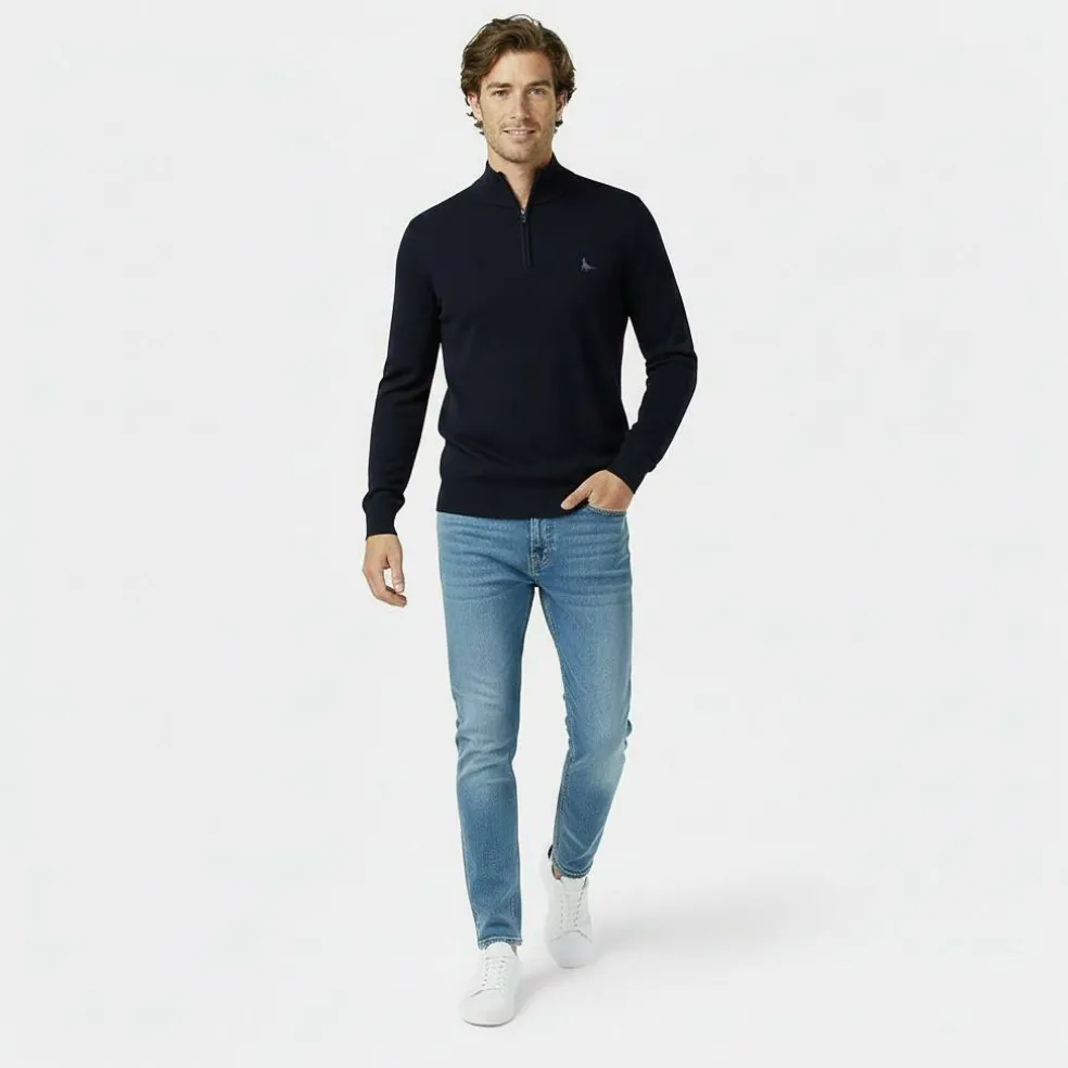 Jack Funnel Neck Half Zip Jumper Men