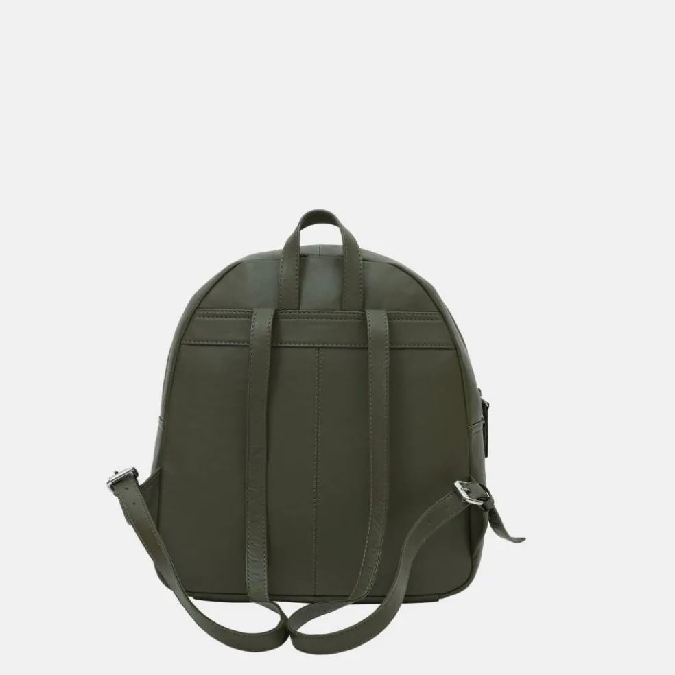 Leather Zip Backpack
