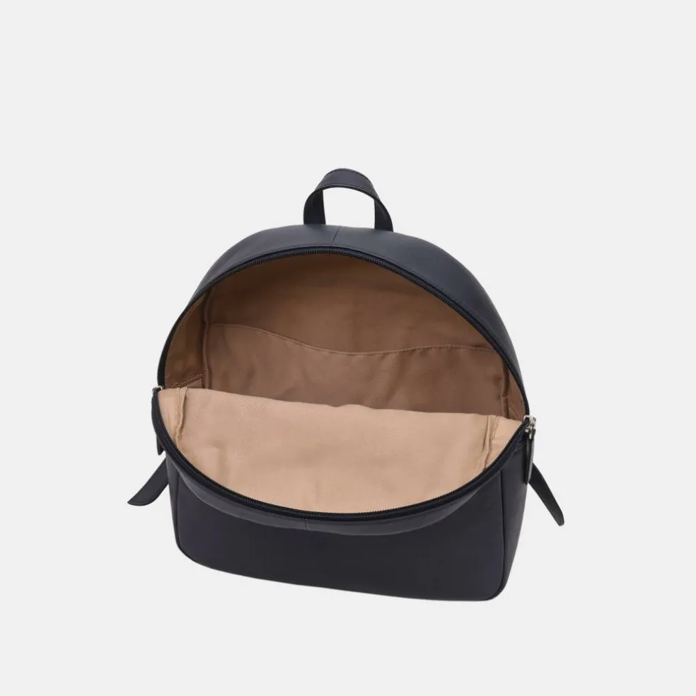 Leather Zip Backpack