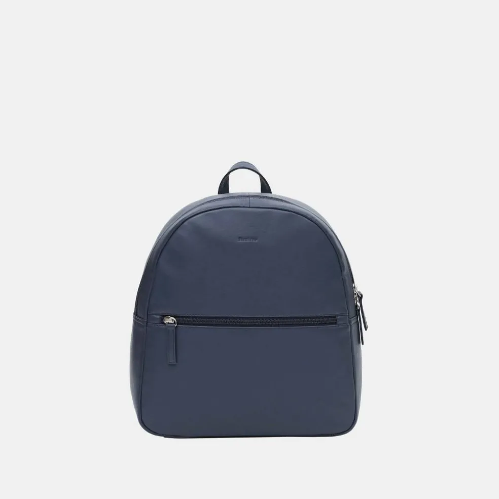 Leather Zip Backpack