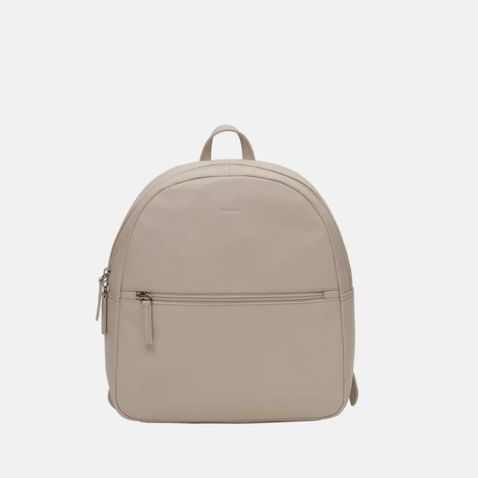Leather Zip Backpack