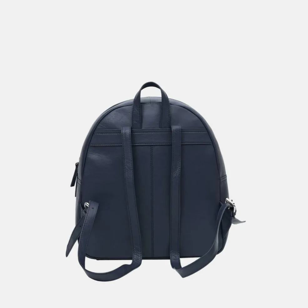 Leather Zip Backpack