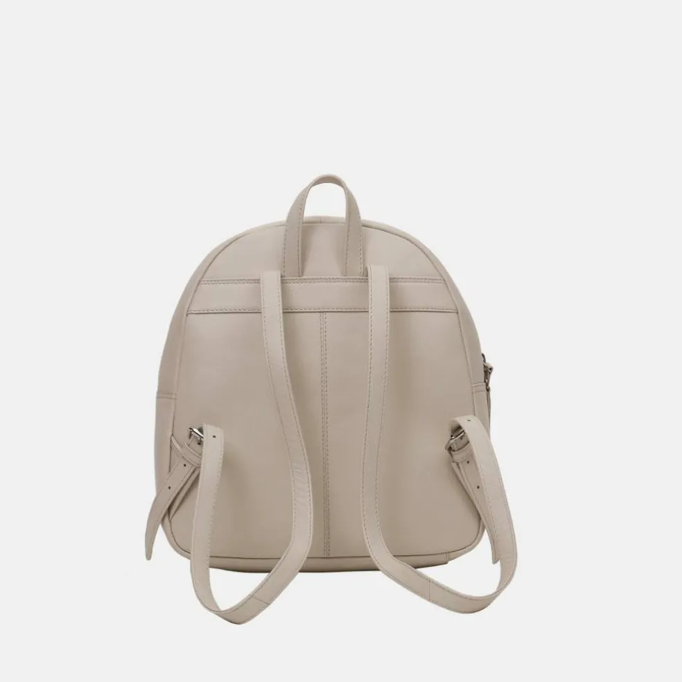 Leather Zip Backpack