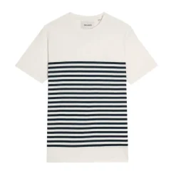 Linen Blend Breton Stripe T-Shirt