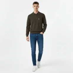Long Sleeve Zip Knit Polo