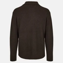 LS Button Knit Polo Men