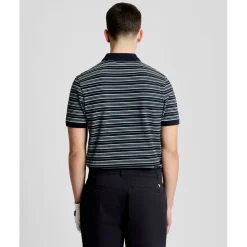 Lyle & Scott Golf Green Eagle Stripe Polo Shirt