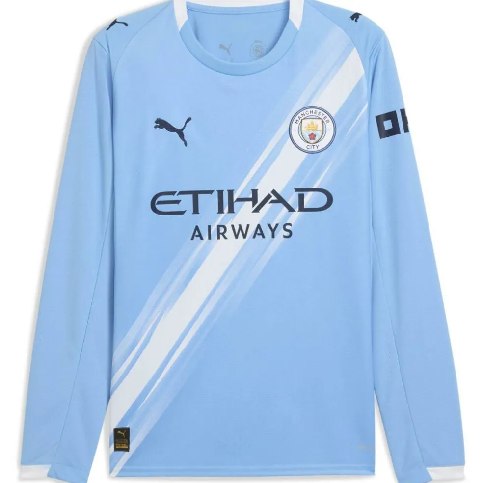 Manchester City Long Sleeve Home Shirt 2025 2026 Adults