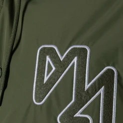 Men baseball style jacket detachable hood khaki