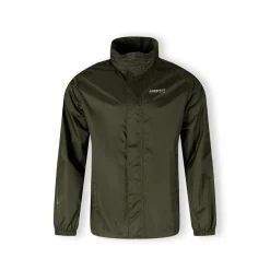 Men packaway waterproof jacket with hood khaki