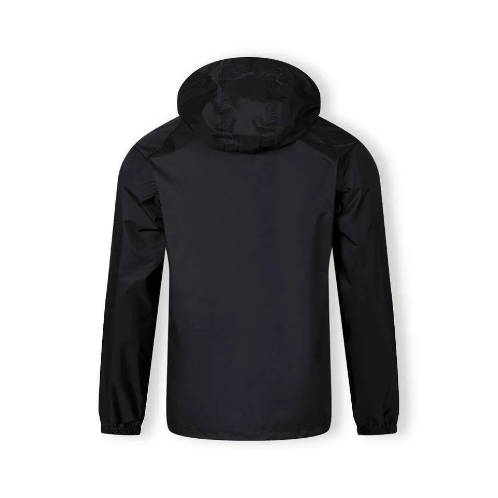 Men packaway waterproof jacket with zip front black XS 3XL