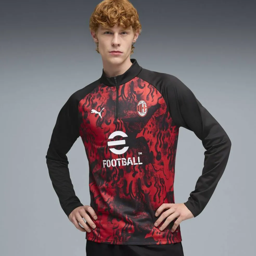 Mens AC Milan Licensed Drill Top 2025 2026
