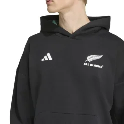 Men's All Blacks Cotton Long Sleeve Hooded Performance Rugby Jacket
