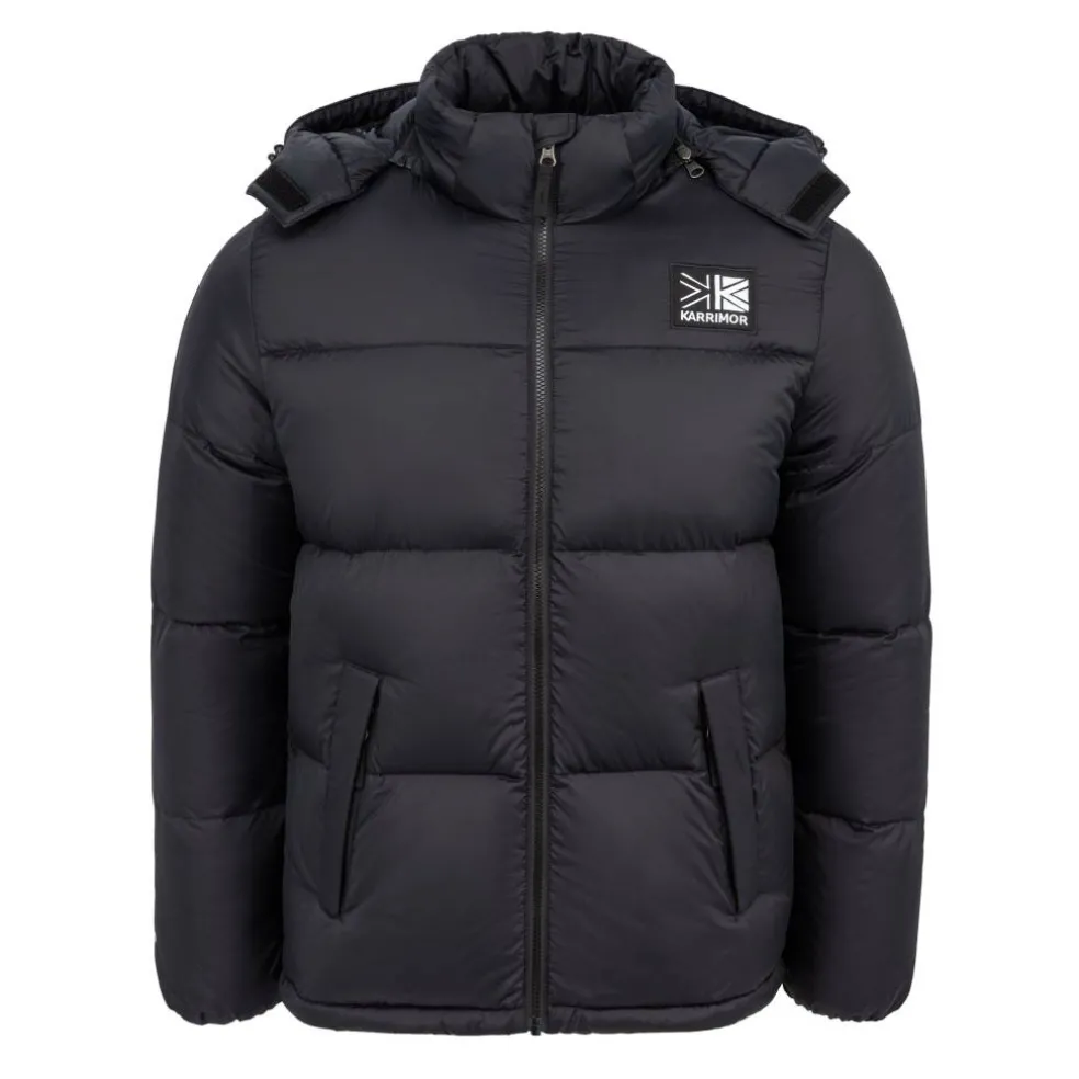 Men's Base Camp Wind Resistant Duck Down Detachable Hood Long Sleeve Down Jacket
