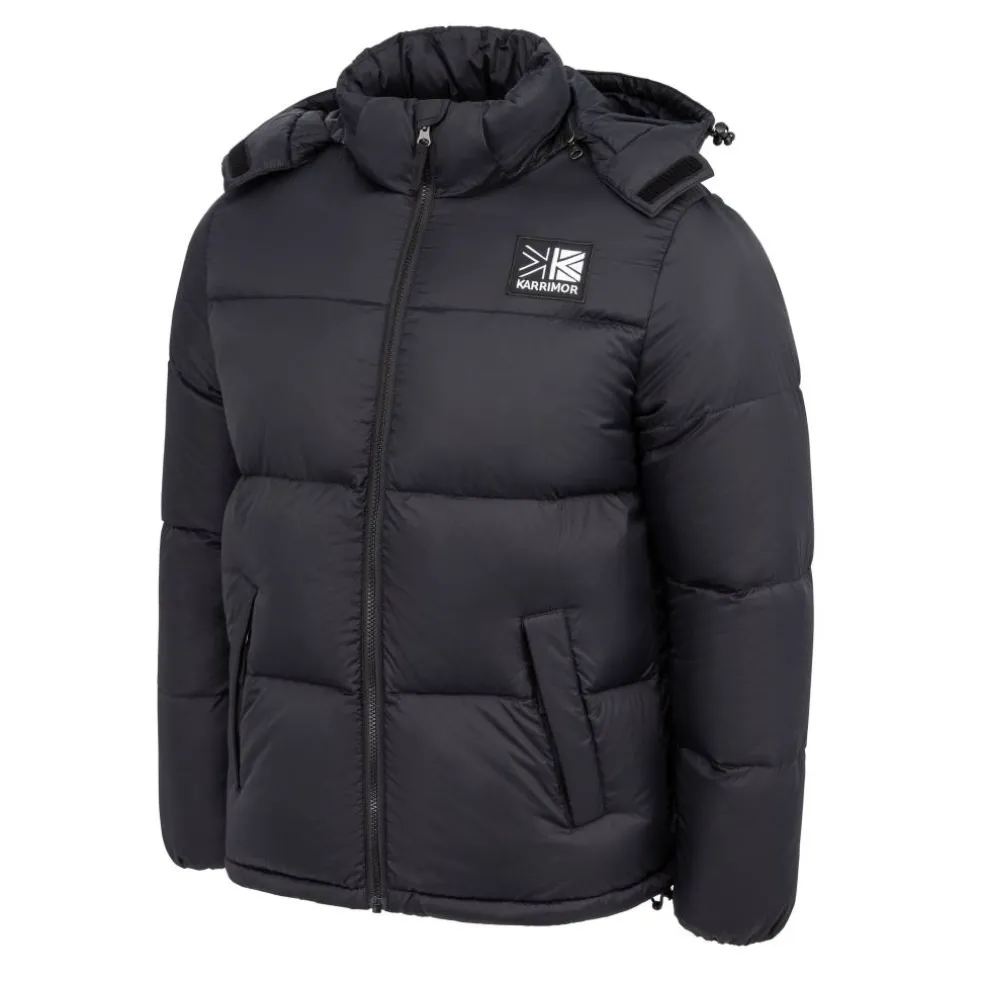 Men's Base Camp Wind Resistant Duck Down Detachable Hood Long Sleeve Down Jacket