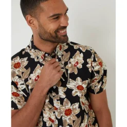 Men's Bellis Short-Sleeve Patterned Shirt