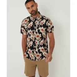 Men's Bellis Short-Sleeve Patterned Shirt