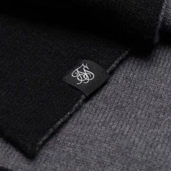 Men's Black Knitted Midweight Scarf